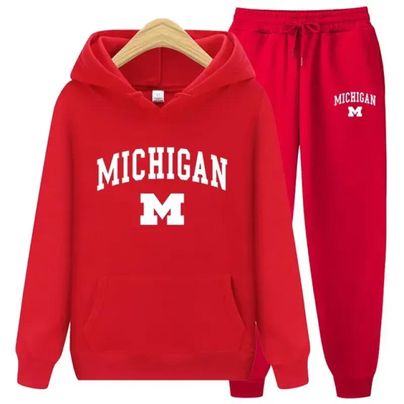 Herbst Winter 2023 Neue Sportswear Trainingsanzüge männer Casual Plüsch Warme Hoodie Set Buchstaben Marke Druck 2 Stück Männliche Outfit