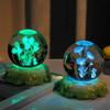 3D Geschnitzte Rose Nelke Kristallkugel Nachtlicht - Kreatives Feiertagsdekorationsgeschenk