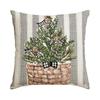 Christmas Linen Pillowcase accesorios para auto Festival Home Decorative Cushions Sofa 45X45 Living Room Sitting Cushion Cover