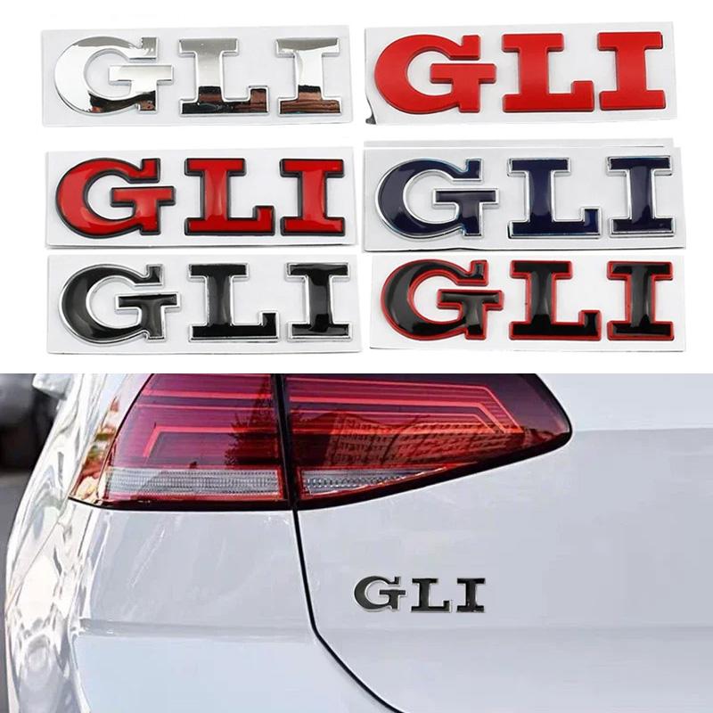 AABLC1 3D Metal Car Stickers GLI Emblem Badge for Volkswagen VW Golf 3 4 5 6 7 Polo Jetta MK3 MK4 MK5 MK6 MK7 R32 Passat Tiguan T-ROC