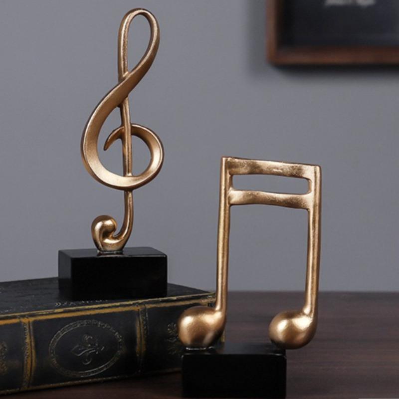Musical Note Model Living Room Decoration Home Decor Desktop Decoration Resin Crafts Art Sculptures Festival Gift