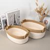 1pcs/set Foldable Cotton Rope Storage Basket Multi-Use Organizer for Cosmetics Snacks Laundry Braided Household Bin
