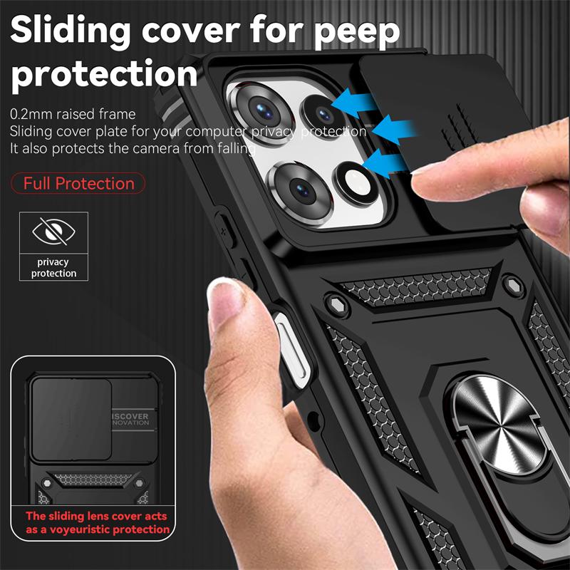 Full Cover For Moto G Power 2025 Case For Moto G Power 5G 2025 Push Window Magnetic Phone Holder Case For Moto G Power 2025 Case