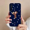 Luxury Y2K Curious George Phone Case For Samsung S25,24,23,22,21,S20,Ultra,Plus,FE Black Soft Cover