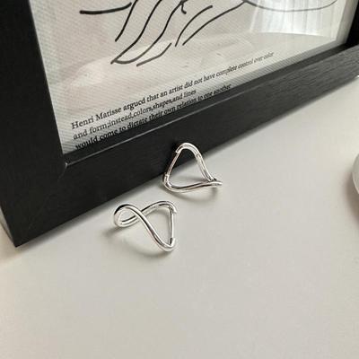 925 Sterling Silver Korean INS Style Twisted Wire Ear Cuffs - Simple Fashion Earrings
