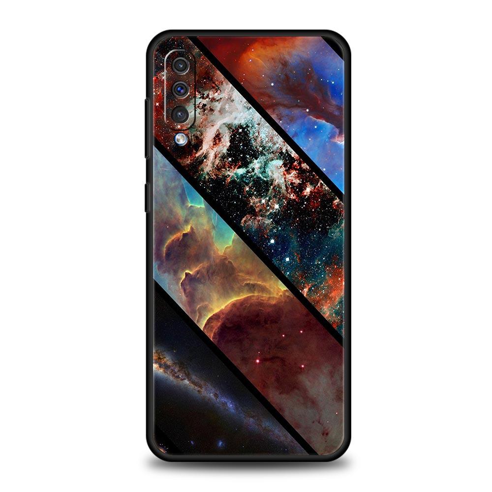 Cute Astronaut Moon Phone Case For Samsung Galaxy A12 A32 A50 A70 A20E A20S A10 A10S A22 A30 A40 A42 A52 5G A02S A04s Soft Cover