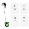 Stainless Steel Spoon, with Strawberries Durians Watermelons Avocados Decor, Durable Rust-Resistant Dessert Spoon, for Coffee Tea Stirring And Eating