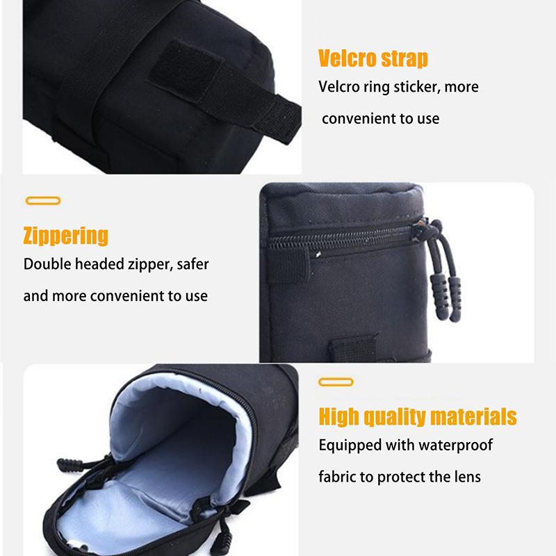1 Piece Photography Accessories Luxury Camera Lens Bag Pouch Case For Canon Lens Nikon  Olympus Fuji