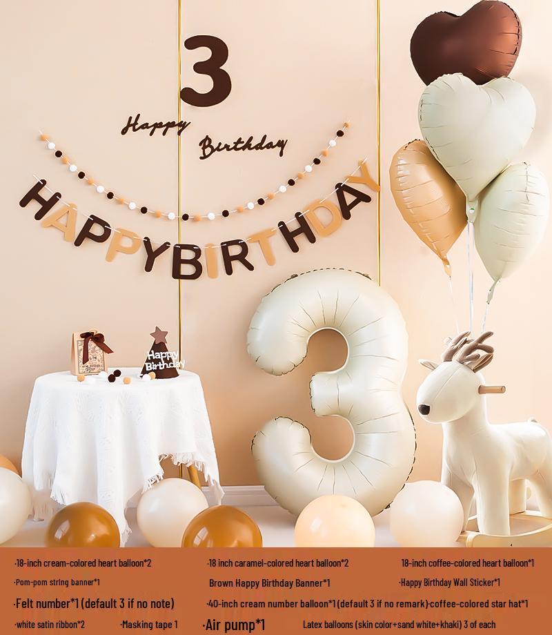 Children's 1st Birthday Number Balloons for Party Decorations and Photo Props.