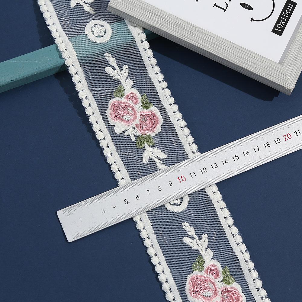 Colorful Floral Embroidered Lace for Clothing, Home Textiles, and Hair Accessories