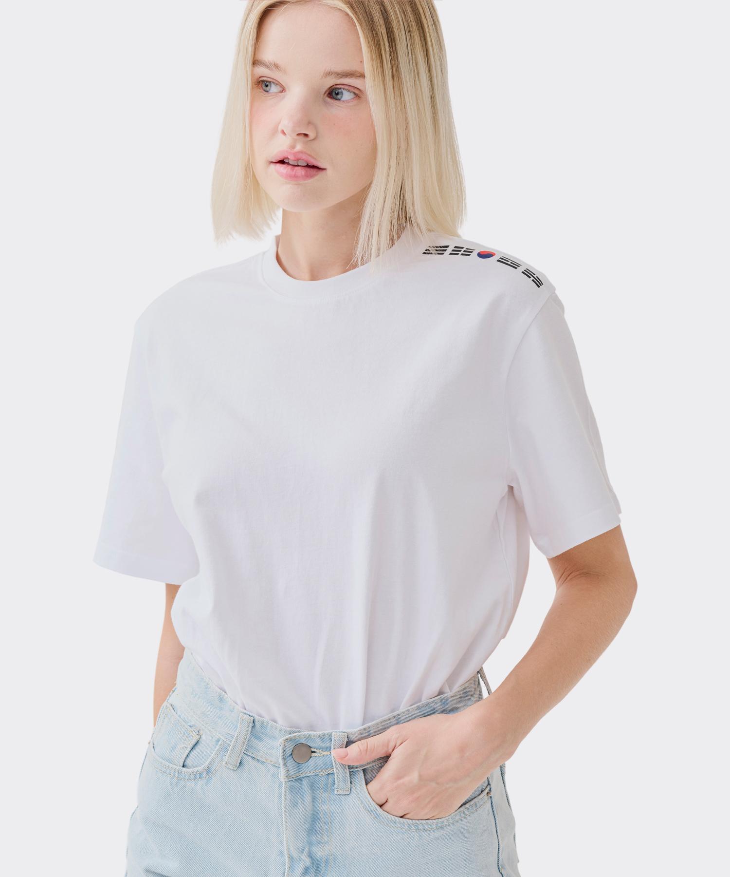 Tiny Tiger Taegukgi Point T-Shirt White White/L