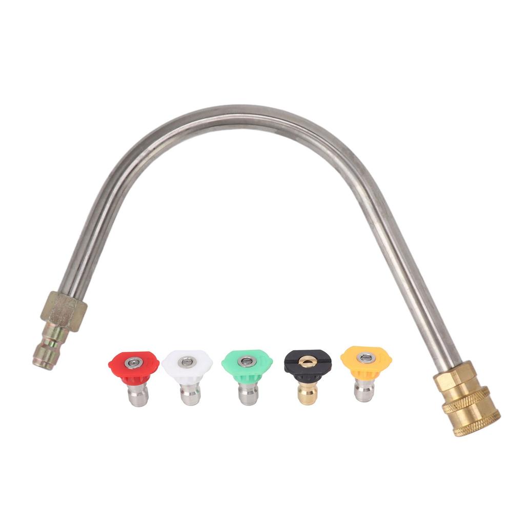 Hochdruckreiniger-Verlängerungsstab, Edelstahl, Messing, 4000 psi, 1/4 Zoll, Schnellanschluss, Hochdruckreiniger