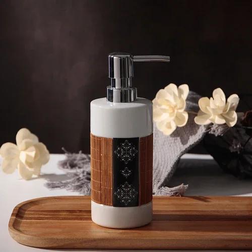 Badezimmerzubehör Einfache Keramiklotionsflasche Kreative Reinigungsmittelabfüllung Handdesinfektionsmittelflasche Seifenspender