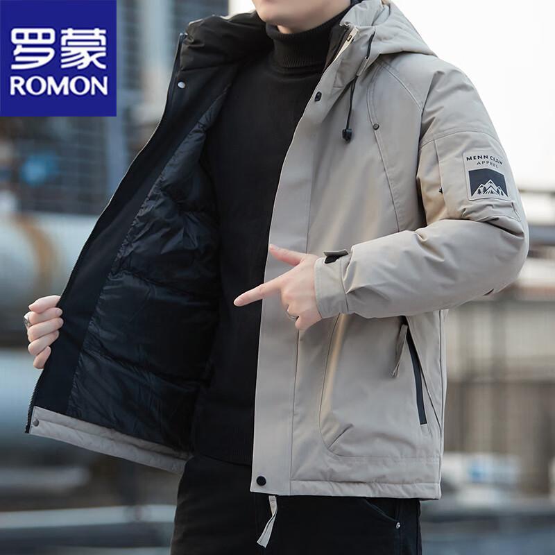 

Romon Men s Hooded Thickened Warm Casual Jacket 2XL