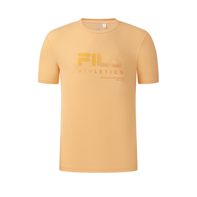 New FILA Fitness Series T Shirt Men's Light Tender Orange A11M521107F-OR