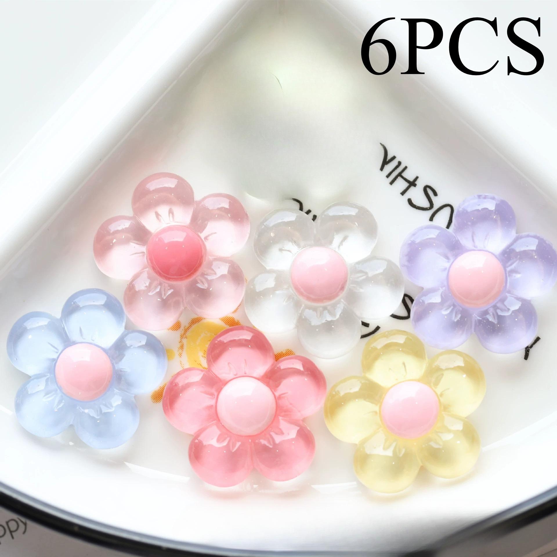 

Прозрачный лед Пятилепестковый цветок Сделай сам Крем-клей Смола Ювелирные аксессуары, Ручная работа Заколки для волос, Кольца для волос, Отверстия, Пряжки для обуви, Нашивки