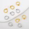 18K Gold Plated Brass Twist Circle Connectors for Jewelry Bracelet End Connector Bead End Cap with Hole Jewelry Finding Supplies