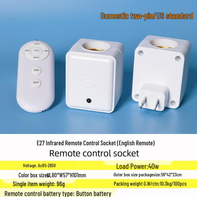 Bluetooth Remote Control E27 Lamp Socket with Delay Off Feature