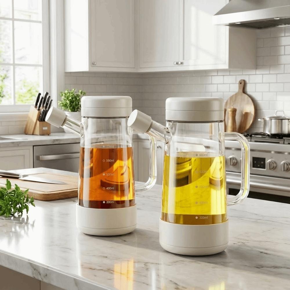 700 ML Gravity Oil Bottle Large Capacity Olive Oil Dispenser Food Grade Soy Sauce Pot  Restaurant