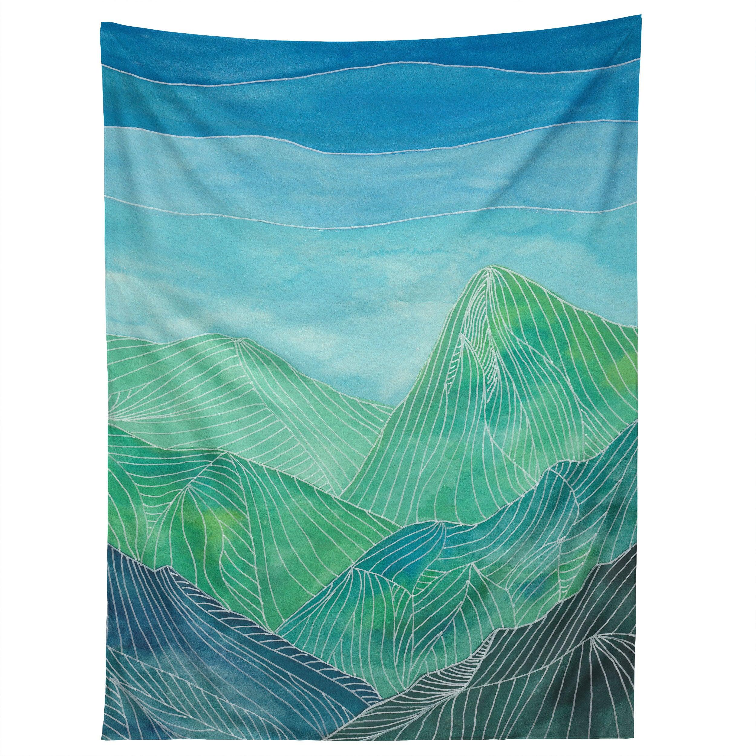 LINES IN THE MOUNTAINS IV tapestry 75x100