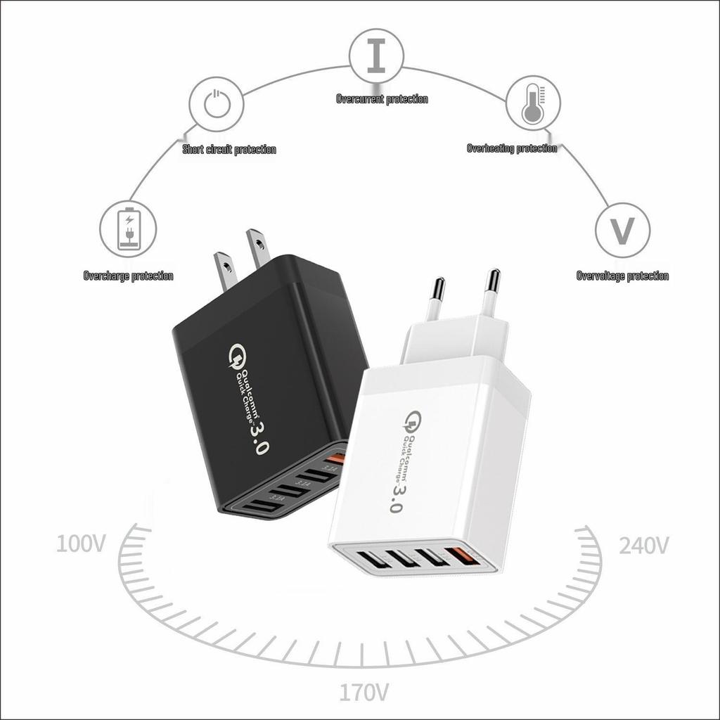 5-Port 5V3A Universal USB Fast Charger for Mobile Phones & Tablets - Wireless Huawei Compatible