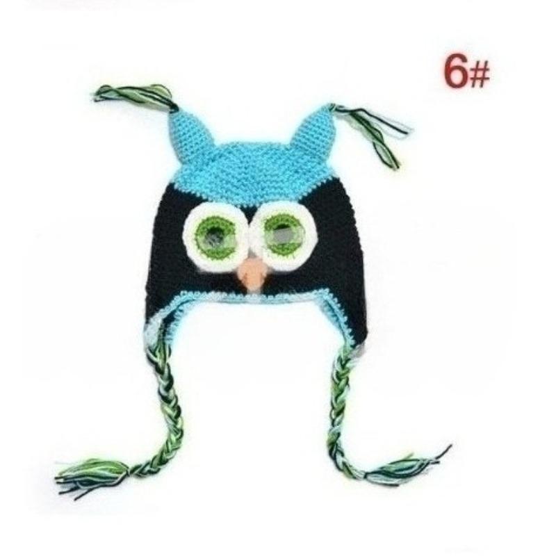 Cartoon Baby Hats Cat Knitted Cap Beard with Ears Winter Warm Newborn Caps Beanies Wool Girls Boys Hats Crochet