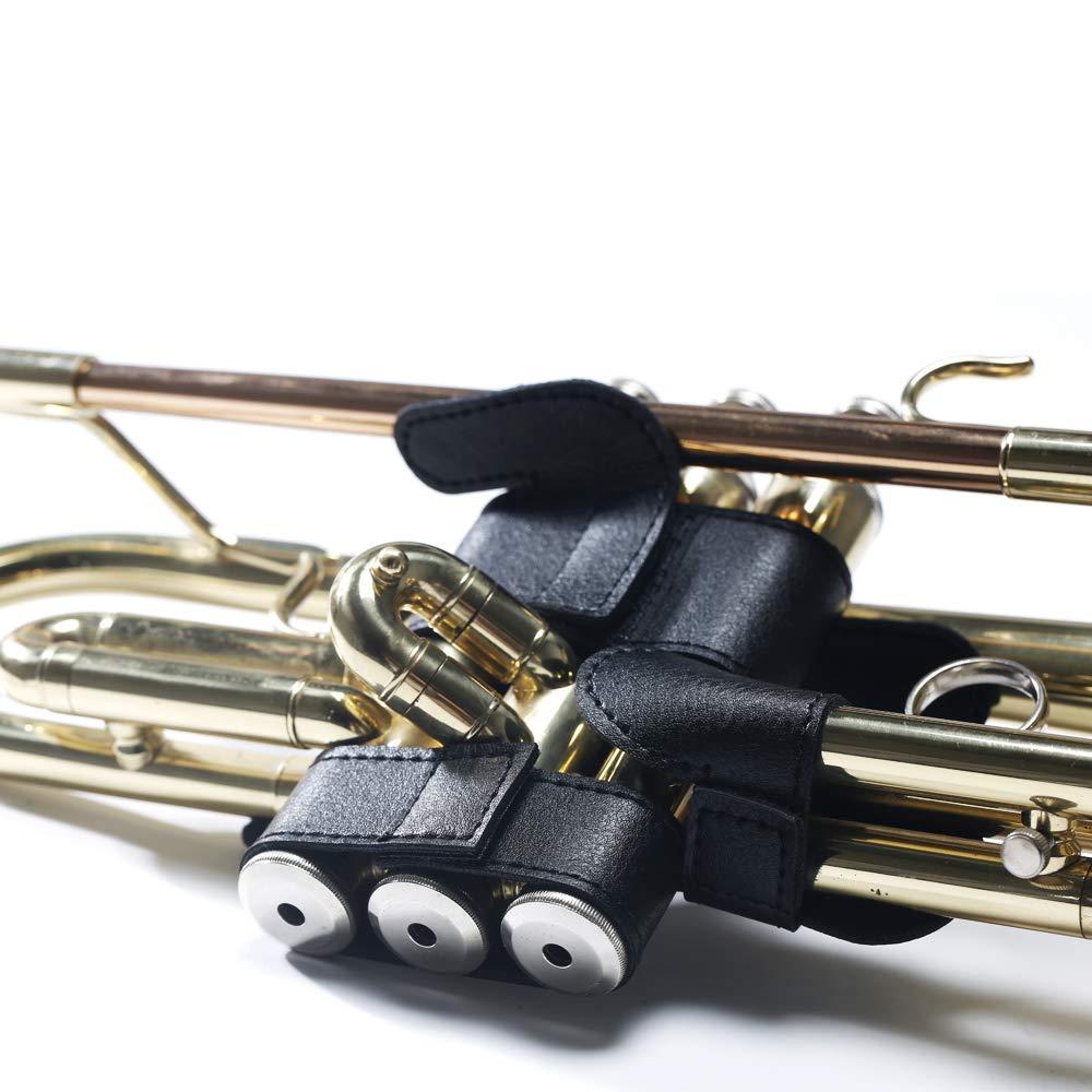PAMPET Trumpet Valve Guard, PU Leather, Large Type, Black