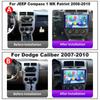 For Jeep Compass MK Patriot 2006-2009 Radio 2 Din Android Stereo Screen GPS Autoradio Head Unit Carplay Car Multimedia Player