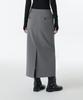 Musinsa Standard Woman Women'S Straight Maxi Skirt [Melange Gray]