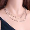 European and American necklaces, versatile retro temperament multi-layer chain necklaces for women, simple personalized items