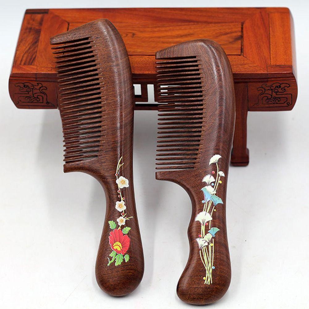 Kopfmassage-Haarkamm, zarter Sandelholzkamm, Bartkamm, Haarpflege-Werkzeug, Schönheitszubehör