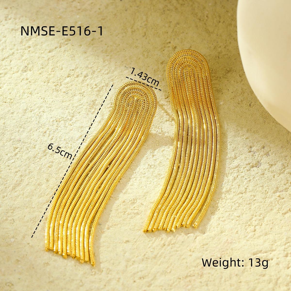 GEMCHIC Women s 18K Gold Plated Stainless Steel Long Tassel Drop Earrings Fashion Vintage Elegant