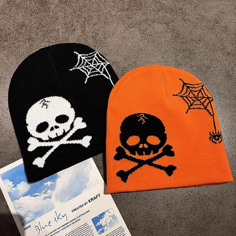 Halloween Skull Knit Beanie Warm Street Style Gothic Hat Fall