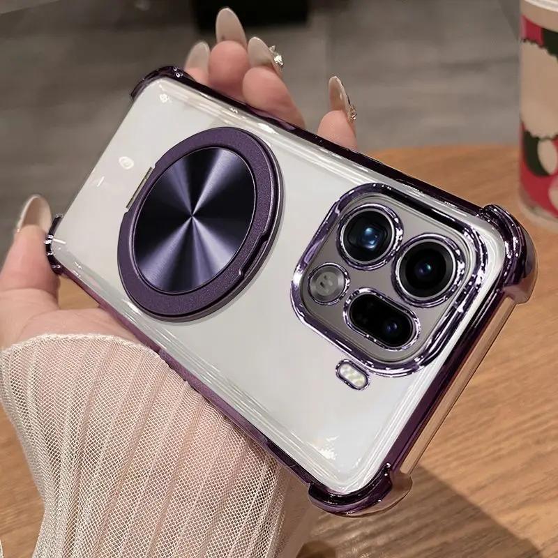 For OPPO Find X9 Pro Case New Four-corner Anti-drop Rotating Bracket Ultra-thin Cover for OPPO FindX9 Shockproof Bumper Funda
