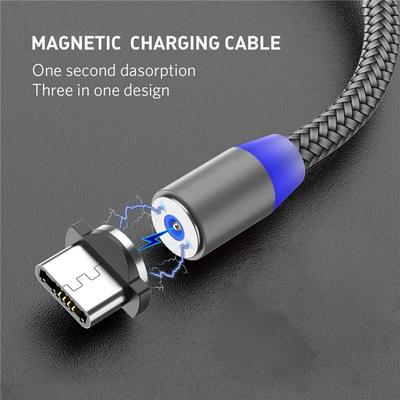 Manyetik şarj aleti kablosu Hızlı Şarj Mikro USB C Tipi Kablo IPhone Samsung Xiaomi Huawei Cep Telefonu Mıknatıs Tel