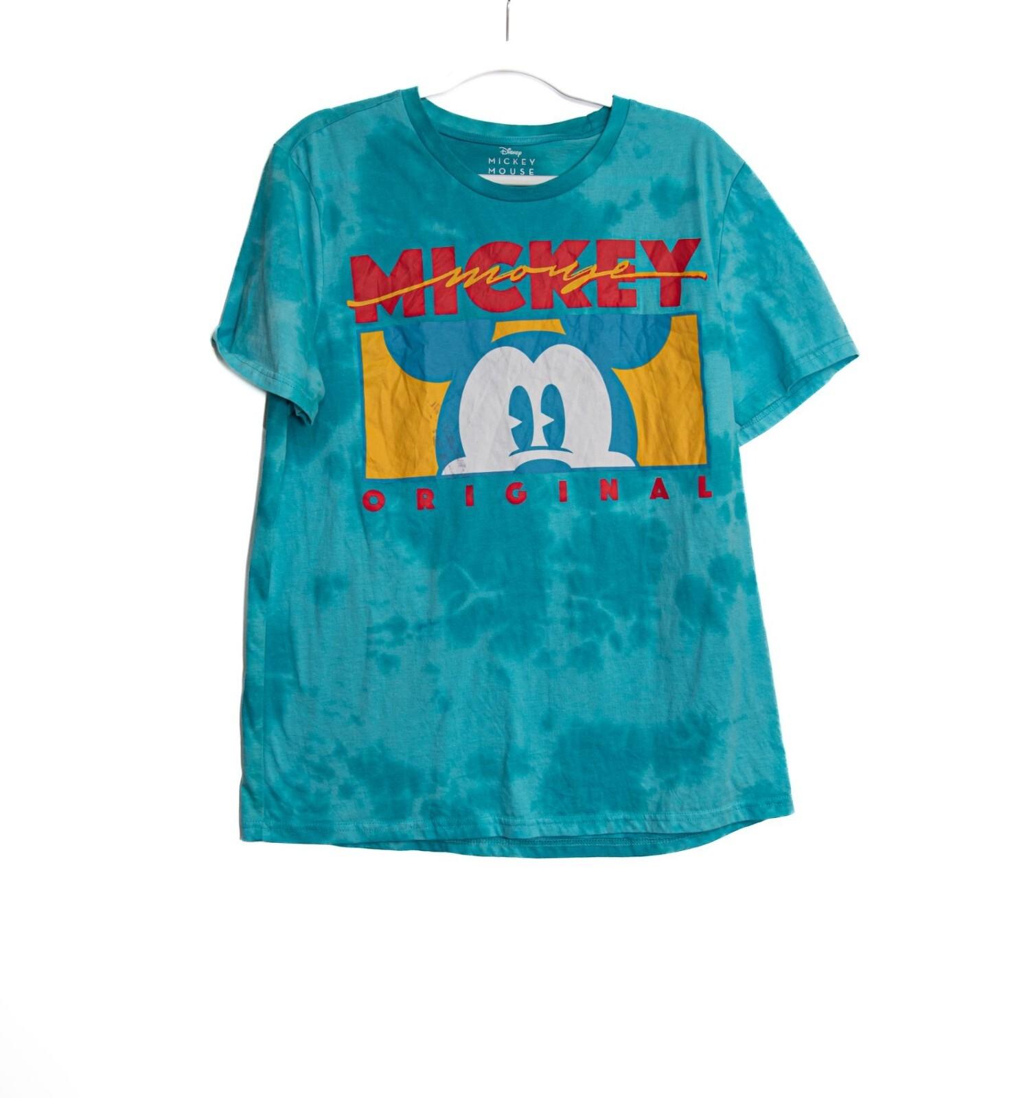 Disney Mickey Mouse Tie-Dye Graphic T-Shirt Teal Short Sleeve Original Design XXXXL