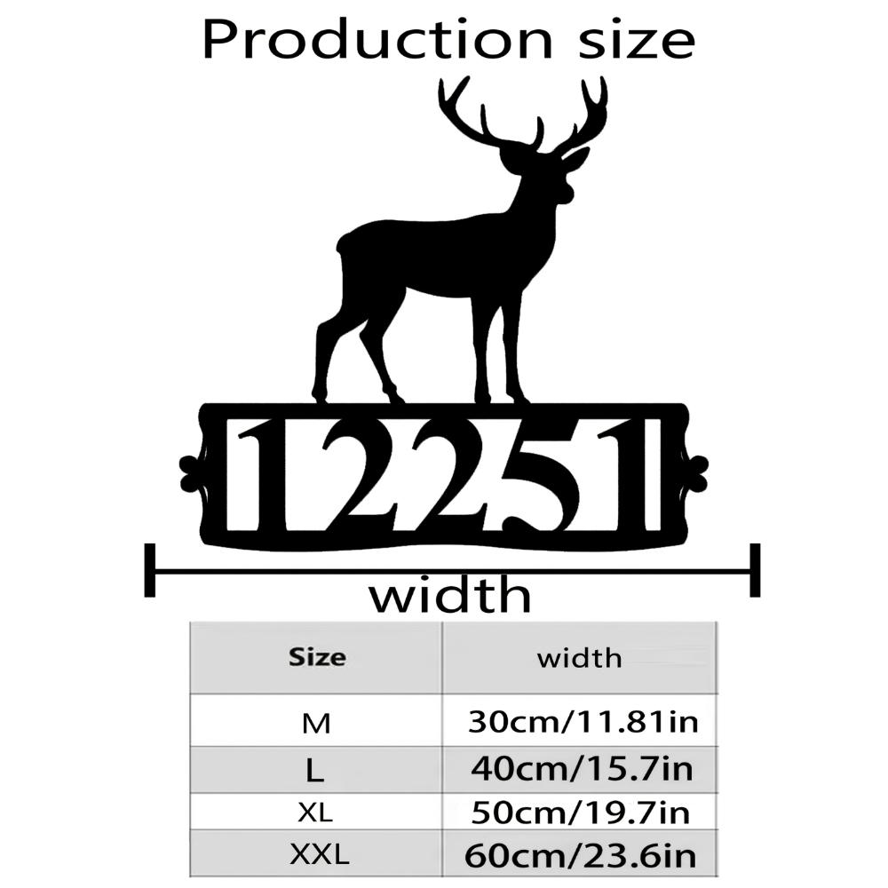 Personalized Deer Metal Wall Art Garden Decor Outdoor Courtyard Sign