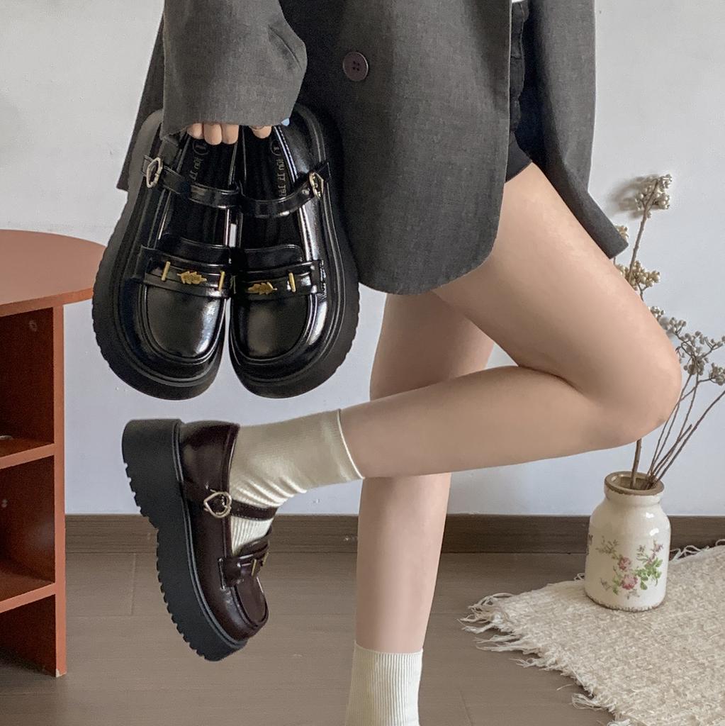 Queen Fan Yinglun Style Retro Platform Small Leather Shoes Women's 2025 New Autumn Skirt Heightening Mary Jane Shoes