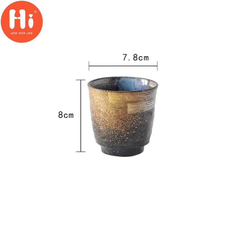 Japanese Ceramic Retro Hand-painted Teacup Household Stoneware Water Mug Office Restaurant Drinkware