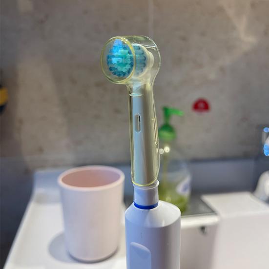 10Pcs Toothbrush Cover Washable Widely Compatible Waterproof Reusable Dustproof Keep Clean Lightweight Electric Toothbrush Clear Protector for Oral-B