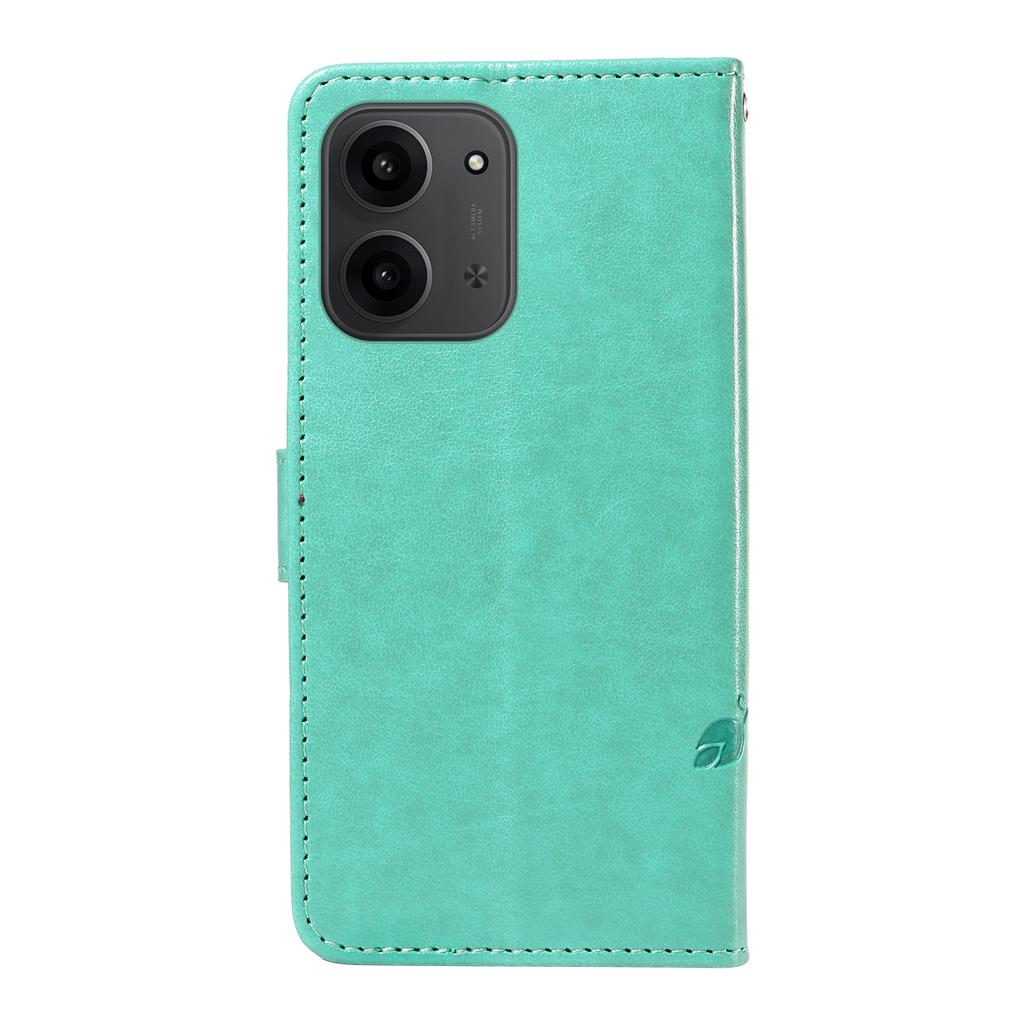 For Xiaomi Redmi 15C 4G (Global) (171mm)/Poco C85 4G (171mm) PU Leather Cases Flower Pattern Wallet Stand Phone Cover with Strap