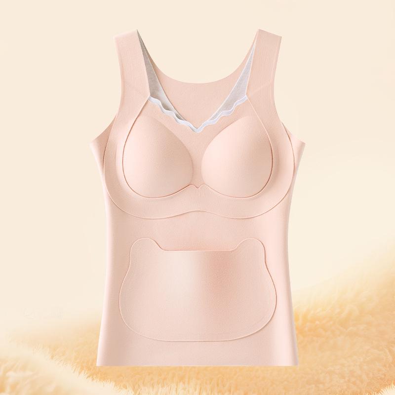 New Style Cashmere Silk Warm Underwear Set with Chest Pad for Middle School Girls: Autumn/Winter