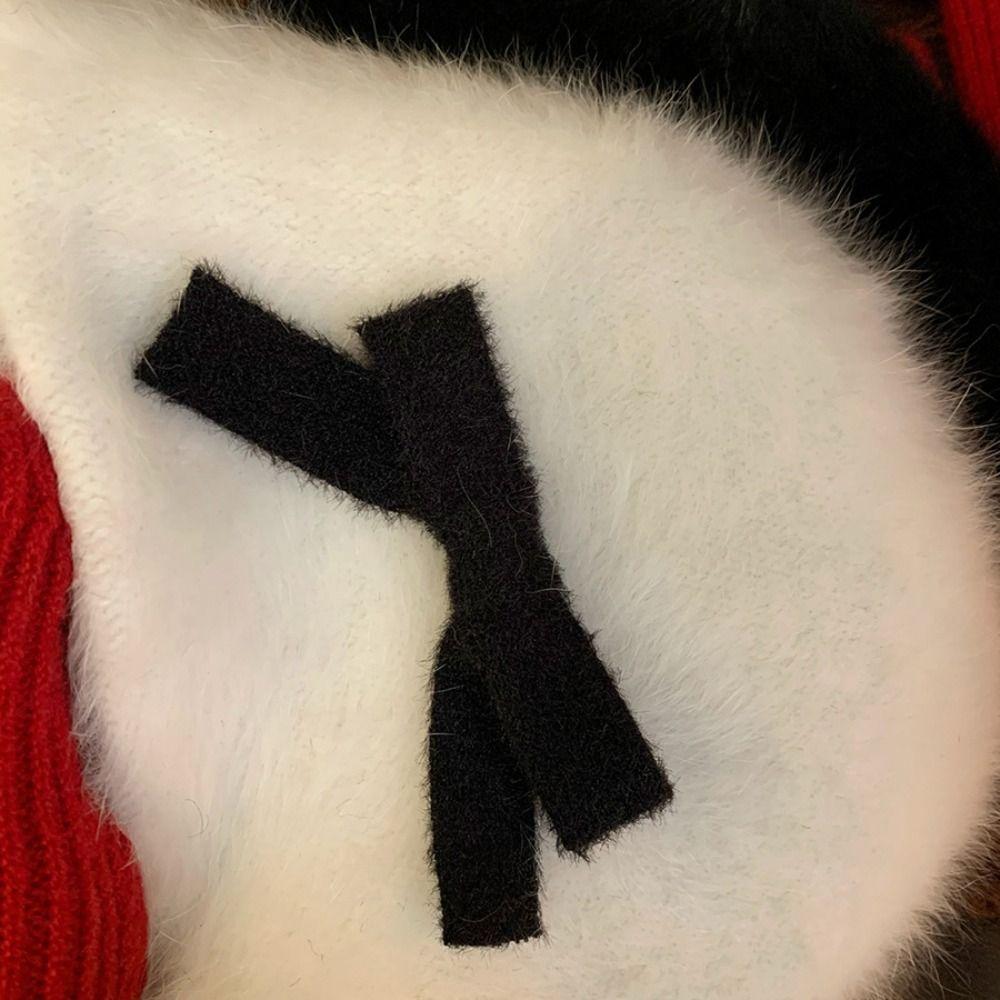 Y2k Plush Basin Hat Thickened Fluffy Fisherman Hat Casual Bow Bucket Hat  Winter