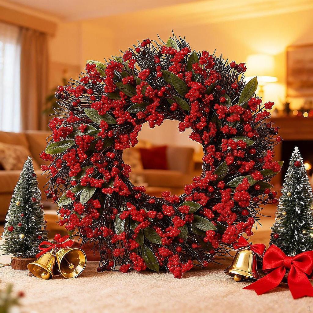 Künstlicher Weihnachts-Türkranz Dekoration Dekorative Weihnachts-Girlande für Festival Bauernhaus