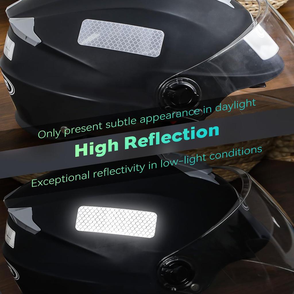 10pcs Car Bumper Reflective Stickers 3x8cm Reflective Warning Strip Tape Safety Secure Reflector Decals for Enhanced Visibility