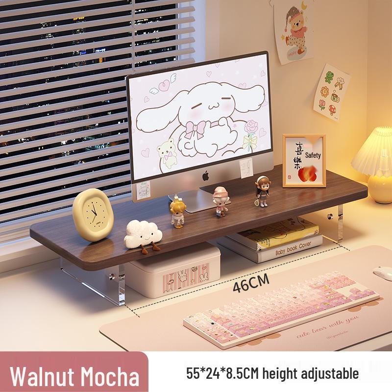 Monitor Riser and Keyboard Tray Combo Stand