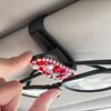 Portable Sunglasses Clip Rhinestone Car Glasses Bracket  Driving Accessories