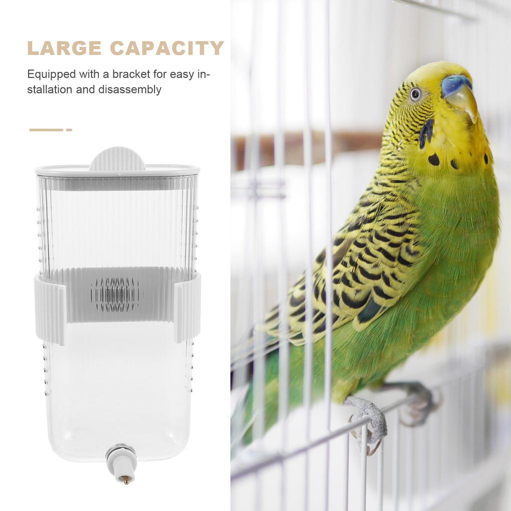 360 Ml Parrot Waterer Automatic Bird Cage Water Dispenser No Mess Plastic Drinking Feeder for Budgie Cockatiel Canary Hanging
