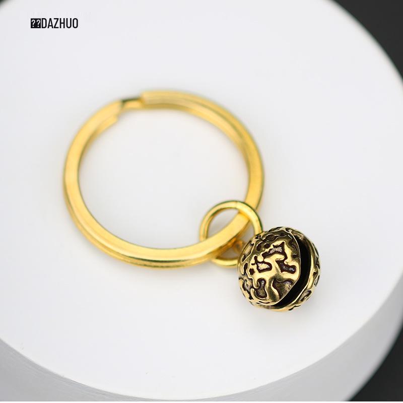 Pure Copper Small Bell Pendant - Creative Pet Accessory, Key Chain, or Bag Charm