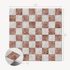 Printed Vinyl Wall Tiles for Dining Room Marble Checkerboard Pattern 20x20x20 Cm